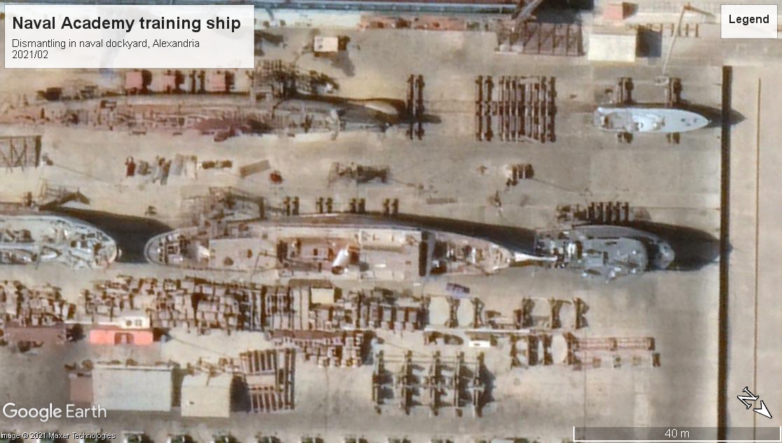 Naval academy training ship scrap Alexandria 2021