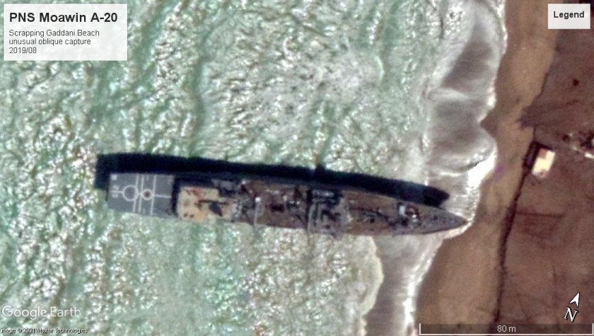 PNS Moawin A-20 Gaddani beach scrap 2019