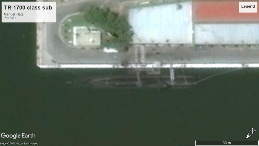 TR 1700 class sub Mar del Plata 2015