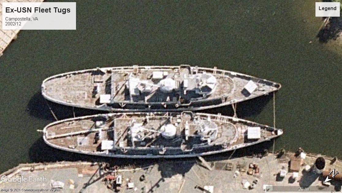 USN Fleet tugboats Campostella near Norfolk VA 2002