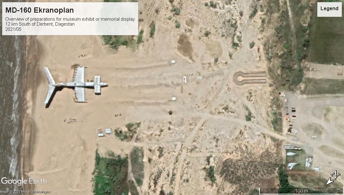 Ekranoplan Derbent Dagestan overview 2021
