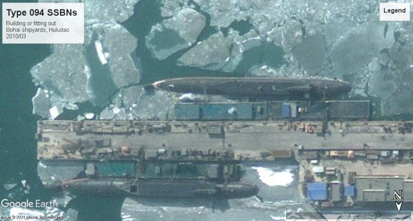 Type 094 SSBNs Huladao 2010