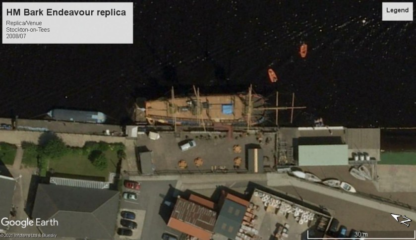 HM Bark Endeavour replica Stockton-on-Tees 2008