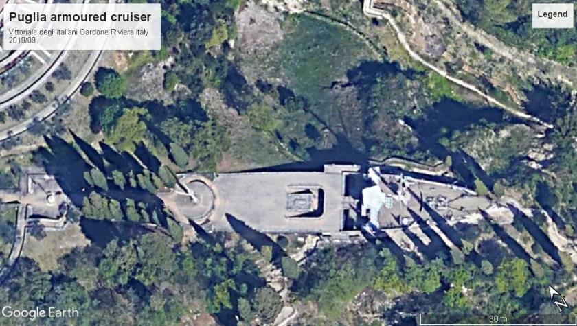Puglia armoured cruiser in hillside Vittoriale degli 2019