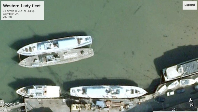 Fairmile MLs ex-ferries Galmpton UK 2007