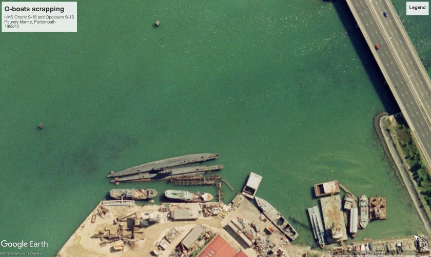 Oberon class Opossum and Oracle scrapping UK 1999