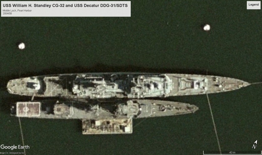 USS WH Standley CG-32 and USS Decatur SDTS Pearl Harbor 2004