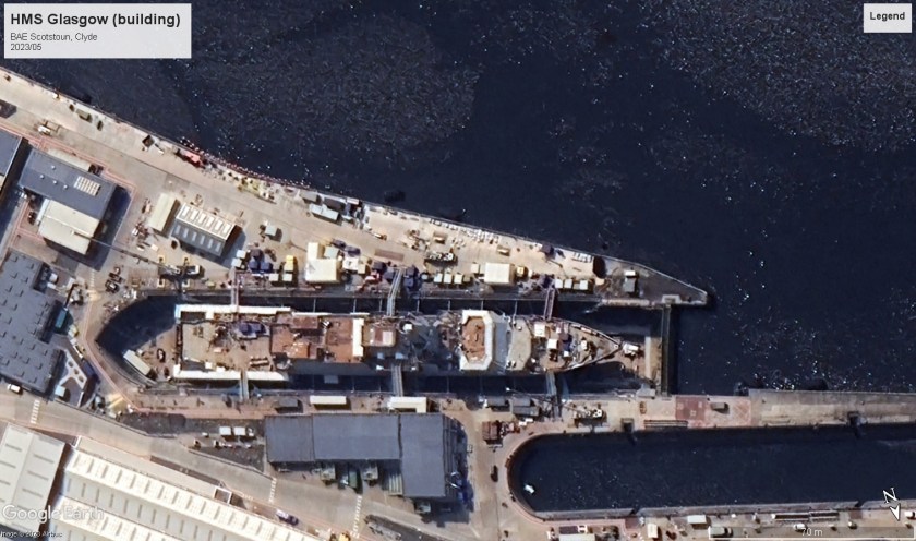 HMS Glasgow building Scotstoun UK 2023